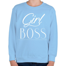 PRINTFASHION Női főnök - Gyerek pulóver - Világoskék gyerek pulóver, kardigán