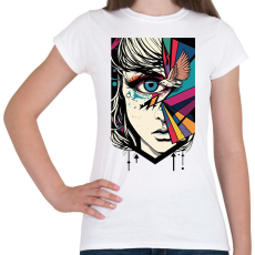 PRINTFASHION Női szem és madár - Női póló - Fehér