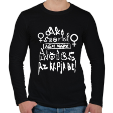 PRINTFASHION nőiesség.w - Férfi hosszú ujjú póló - Fekete férfi póló