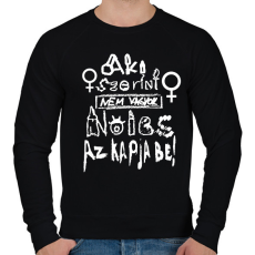 PRINTFASHION nőiesség.w - Férfi pulóver - Fekete