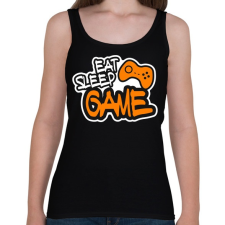 PRINTFASHION Non Stop játék - Női atléta - Fekete női trikó