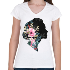 PRINTFASHION Nőnap - Női V-nyakú póló - Fehér női póló