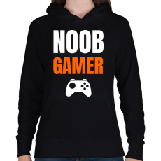 PRINTFASHION Noob Gamer - Női kapucnis pulóver - Fekete