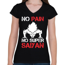 PRINTFASHION nopain - Női V-nyakú póló - Fekete női póló