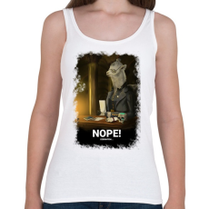 PRINTFASHION Nope Alpaka digitális festmény - Női atléta - Fehér