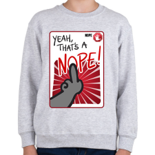 PRINTFASHION Nope! - Gyerek pulóver - Sport szürke gyerek pulóver, kardigán