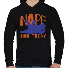 PRINTFASHION Nope - Not today - Férfi kapucnis pulóver - Fekete