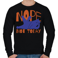 PRINTFASHION Nope - Not today - Férfi pulóver - Fekete