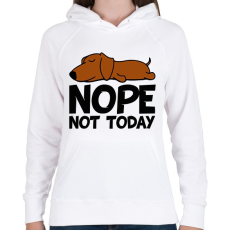 PRINTFASHION Nope not today - Női kapucnis pulóver - Fehér