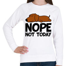 PRINTFASHION Nope not today - Női pulóver - Fehér női pulóver, kardigán