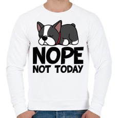 PRINTFASHION Nope puppy - Férfi pulóver - Fehér