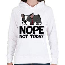 PRINTFASHION Nope puppy - Női kapucnis pulóver - Fehér