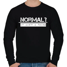 PRINTFASHION NORMAL? - Férfi pulóver - Fekete