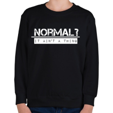 PRINTFASHION NORMAL? - Gyerek pulóver - Fekete gyerek pulóver, kardigán