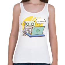 PRINTFASHION Not a robot - Női atléta - Fehér női trikó