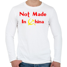PRINTFASHION not-made-in-china-2 - Férfi hosszú ujjú póló - Fehér férfi póló