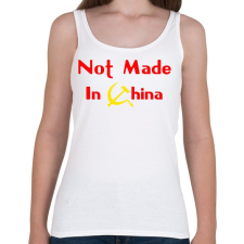 PRINTFASHION not-made-in-china-2 - Női atléta - Fehér női trikó