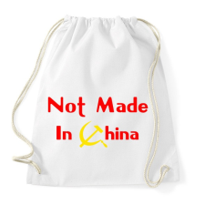 PRINTFASHION not-made-in-china-2 - Sportzsák, Tornazsák - Fehér tornazsák