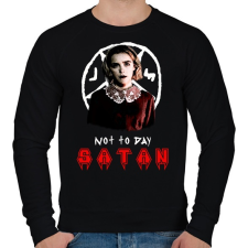 PRINTFASHION not to day satan - Férfi pulóver - Fekete férfi pulóver, kardigán