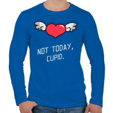 PRINTFASHION Not today, Cupid - Férfi hosszú ujjú póló - Királykék