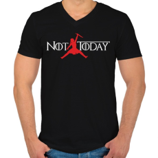 PRINTFASHION Not today - GOT - Férfi V-nyakú póló - Fekete
