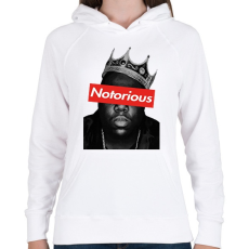 PRINTFASHION Notorious Big - Női kapucnis pulóver - Fehér