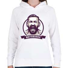 PRINTFASHION Notorious - Női kapucnis pulóver - Fehér női pulóver, kardigán