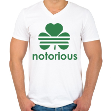 PRINTFASHION Notoriuos CM - Férfi V-nyakú póló - Fehér férfi póló