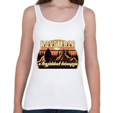 PRINTFASHION November a legjobbak hónapja 1 - Női atléta - Fehér női trikó
