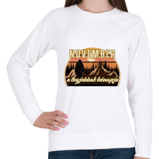 PRINTFASHION November a legjobbak hónapja 1 - Női pulóver - Fehér női pulóver, kardigán