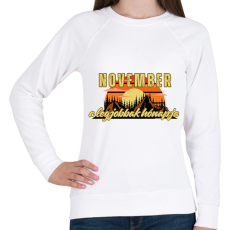 PRINTFASHION November a legjobbak hónapja - Női pulóver - Fehér