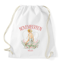 PRINTFASHION Novemberbe férjhez megyek - Sportzsák, Tornazsák - Fehér tornazsák
