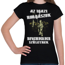 PRINTFASHION Novemberi horgász - Női póló - Fekete női póló