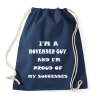 PRINTFASHION Novemberi vagyok és büszke vagyok a sikereimre - Sportzsák, Tornazsák - Sötétkék
