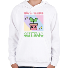 PRINTFASHION Növényekkel suttogó - Gyerek kapucnis pulóver - Fehér gyerek pulóver, kardigán