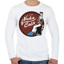 PRINTFASHION Nuka Cola - Férfi hosszú ujjú póló - Fehér férfi póló