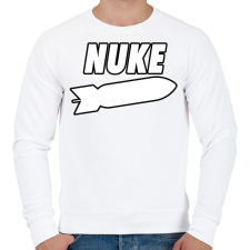 PRINTFASHION Nuke - Férfi pulóver - Fehér férfi pulóver, kardigán