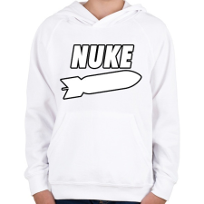 PRINTFASHION Nuke - Gyerek kapucnis pulóver - Fehér gyerek pulóver, kardigán
