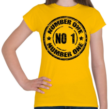 PRINTFASHION Number 1 - Női póló - Sárga női póló