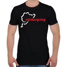 PRINTFASHION Nürburgring fehér - Férfi póló - Fekete férfi póló