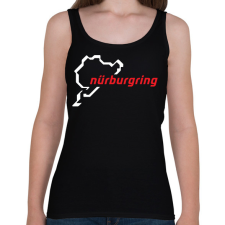 PRINTFASHION Nürburgring fehér - Női atléta - Fekete női trikó