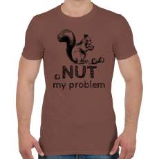 PRINTFASHION Nut my problem - Férfi póló - Mogyoróbarna