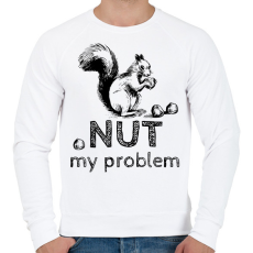 PRINTFASHION Nut my problem - Férfi pulóver - Fehér