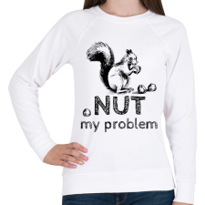 PRINTFASHION Nut my problem - Női pulóver - Fehér női pulóver, kardigán