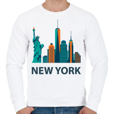 PRINTFASHION NY - Férfi pulóver - Fehér