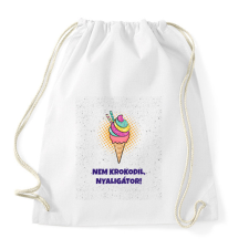 PRINTFASHION Nyaligátor - Sportzsák, Tornazsák - Fehér tornazsák