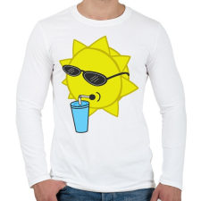 PRINTFASHION Nyár - Férfi hosszú ujjú póló - Fehér férfi póló