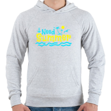 PRINTFASHION NYÁR - Férfi kapucnis pulóver - Sport szürke férfi pulóver, kardigán