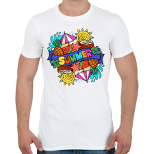 PRINTFASHION Nyár - Férfi póló - Fehér férfi póló