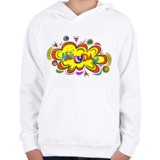 PRINTFASHION Nyár - Gyerek kapucnis pulóver - Fehér